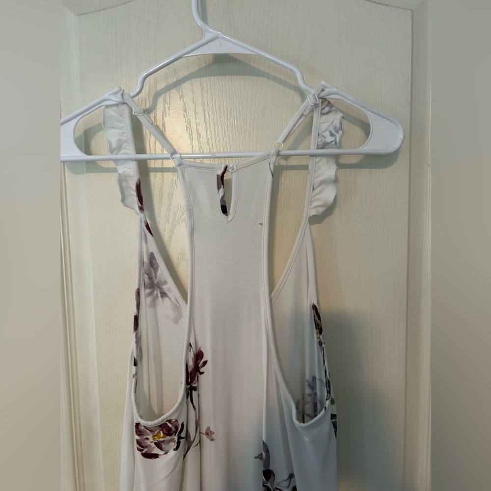 🎉 Host Pick 🎉 Sleep By Priv x Gentle Fawn Floral White Sleeveless Jumpsuit - Picture 9 of 11